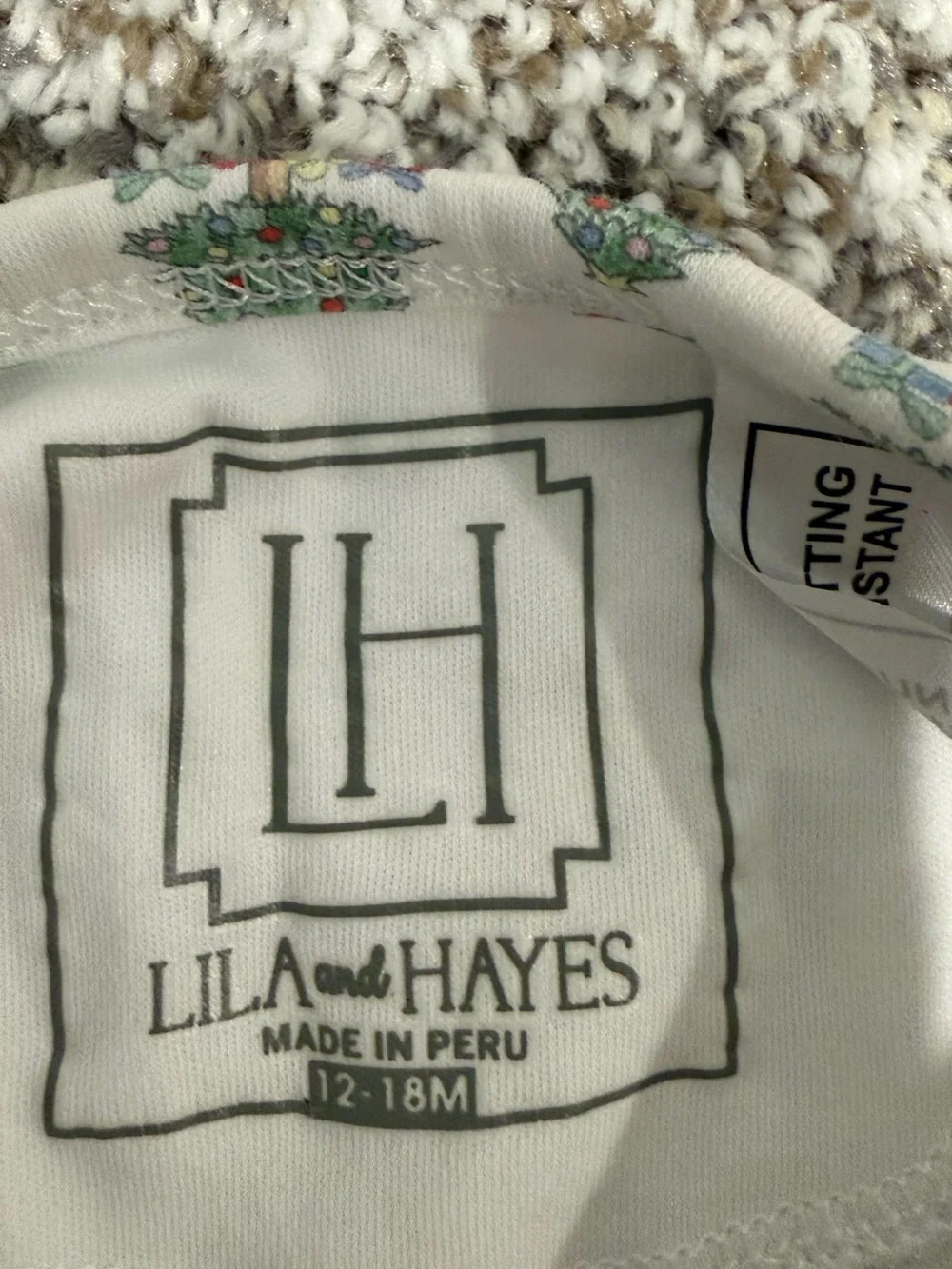 Lila & Hayes Christmas Tree Zip Pajamas 12-18M